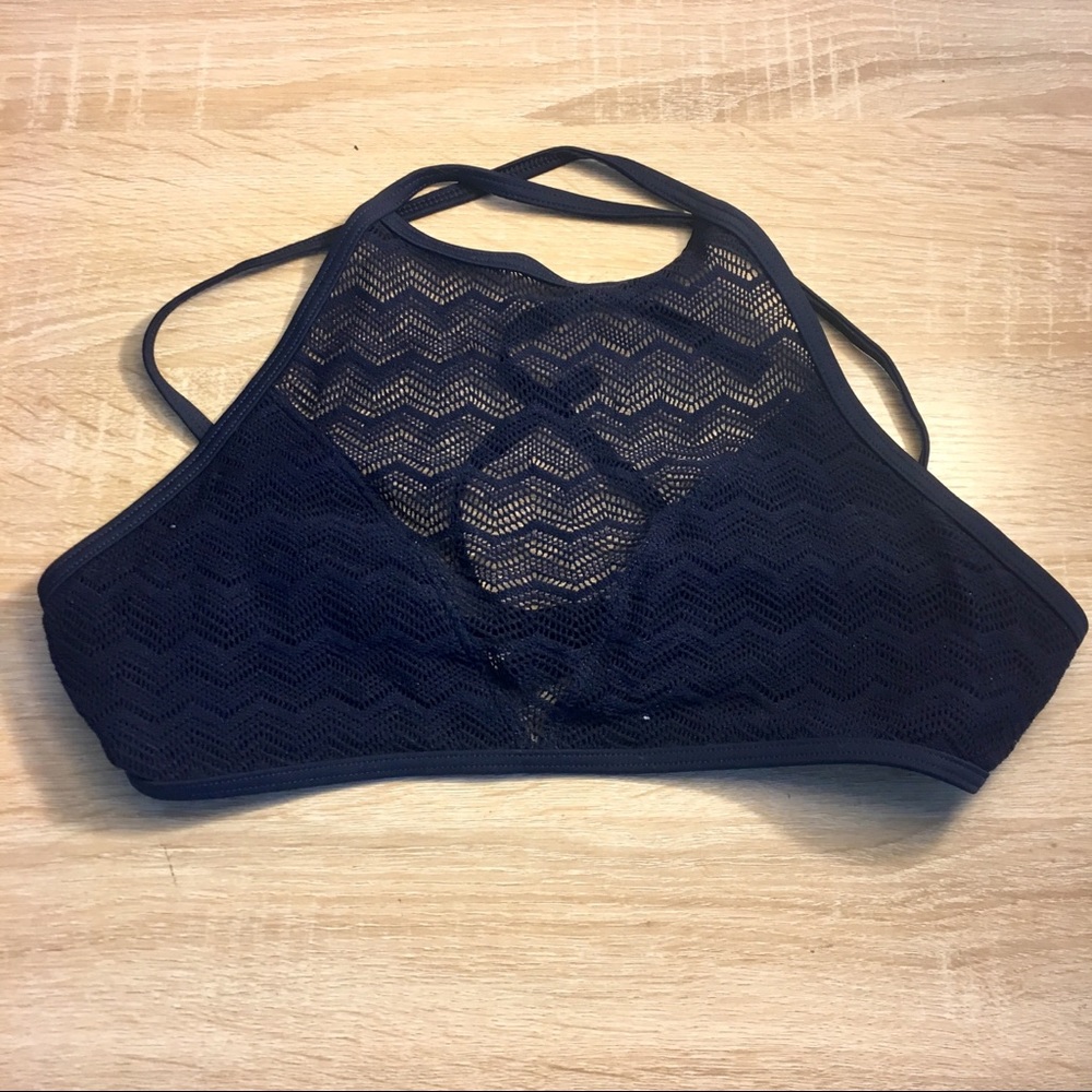Aerie High Neck Tie Back Bikini with 2 Bottoms